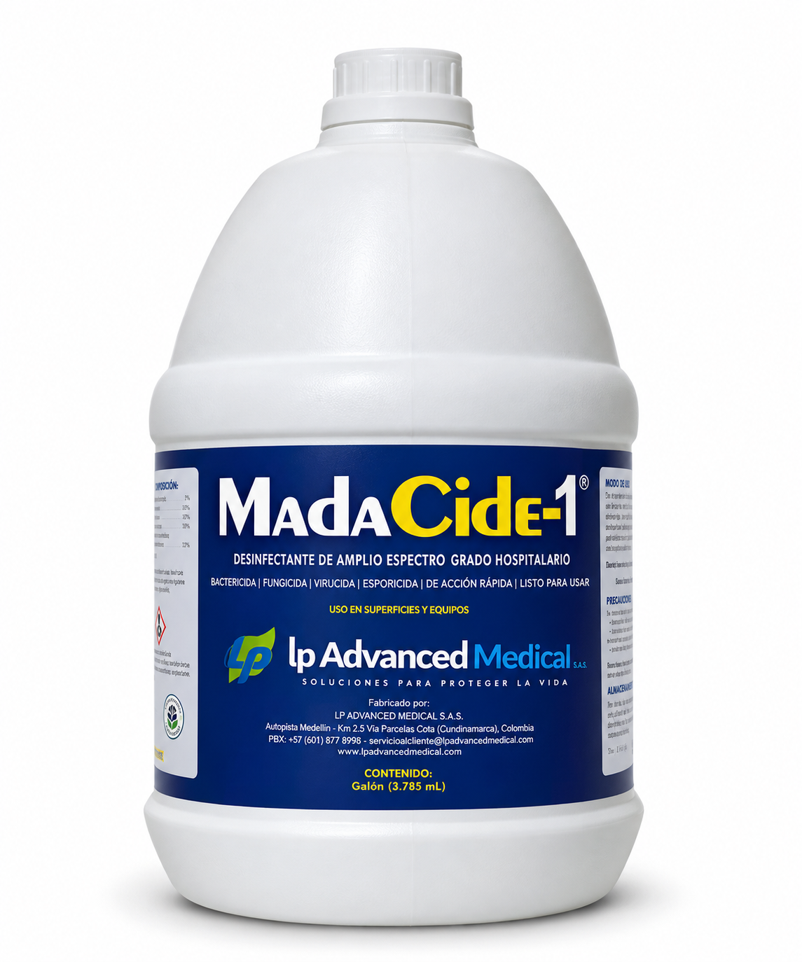 Galón de 3.785 ml del desinfectante hospitalario Mada Cide-1